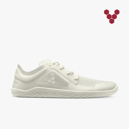 Vivobarefoot Primus Lite III Mens Trainers White UK DOKE